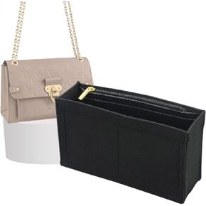 Lckaey Purse Organizer, used for Vavin small handbag, cross body liner bag, BB lining, storage and sorting bag2091Black-S