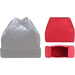 jiesinlov Purse Organizer Insert for Bag,Felt Bag Organizers for Gabrielle Backpack(Red-M)
