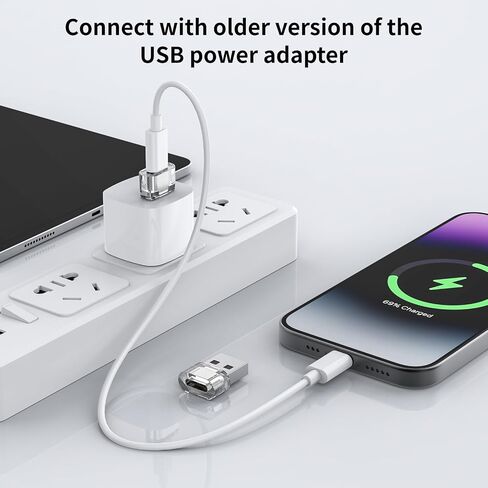 USB A to USB C Adapter 12Packs, USB Male to C Adapter for Charging & OTG Function, USB-A Male to USB-C FemaleAdapter Compatible with iPhone15 Plus Pro Max/Airpods/iPad 9 10 Air 5 Mini 6 (Yellow in Saudi Arabia