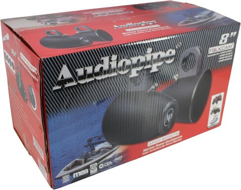 Audiopipe APMP-800ETW 8-Inch Compact Multi Purpose Directional Stereo Speaker Enclosure for Car Audio, Marine, UTV, and ATV Sound System, Black (Pair) in Kuwait