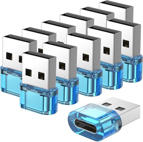 محول USB A إلى USB C 12 حزمة، محول USB ذكر إلى C للشحن ووظيفة OTG، محول USB-A ذكر إلى USB-C أنثى متوافق مع iPhone15 Plus Pro Max/Airpods/iPad 9 10 Air 5 Mini 6 (أصفر) in Kuwait