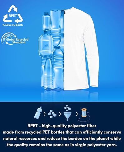 تي شيرت رياضي بأكمام طويلة للرجال من Haimont بعامل حماية من أشعة الشمس 50+ للحماية من الشمس والجري والمشي لمسافات طويلة تي شيرت بوليستر سريع الجفاف in Kuwait