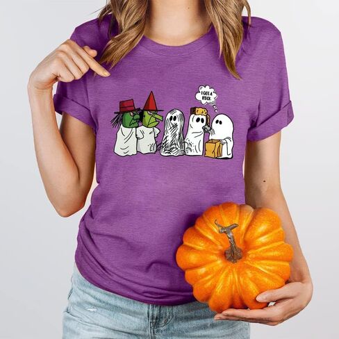 Halloween Shirt for Women I Got A Rock Trick or Treat T-Shirt Short Sleeve Boo Ghost Tee Tops in Saudi Arabia