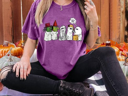 Halloween Shirt for Women I Got A Rock Trick or Treat T-Shirt Short Sleeve Boo Ghost Tee Tops in Saudi Arabia