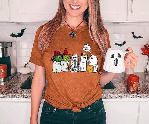 Halloween Shirt for Women I Got A Rock Trick or Treat T-Shirt Short Sleeve Boo Ghost Tee Tops in Saudi Arabia