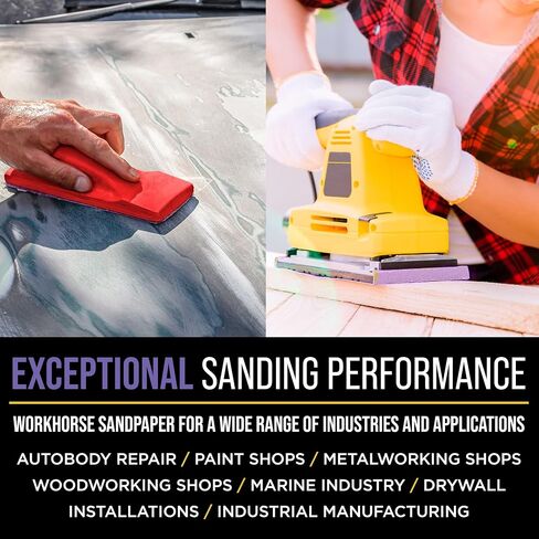 Dura-Gold Premium 400 Grit Purple Film Ceramic Longboard Sandpaper, 2-3/4" Wide Continuous 12 Yard Roll - Hook & Loop Backing for Auto & Woodworking Air File Long Board Sanders, Hand Sanding Blocks in Saudi Arabia