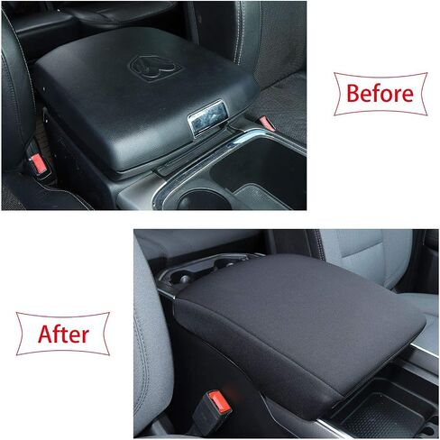 Voodonala for 2010-2017 Dodge RAM 1500 2500 3500 Center Console Cover Armrest Pad Cover Trim, for Dodge RAM Interior Accessories Black 1pc in Saudi Arabia