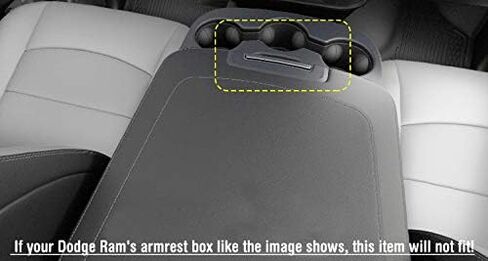 Voodonala for 2010-2017 Dodge RAM 1500 2500 3500 Center Console Cover Armrest Pad Cover Trim, for Dodge RAM Interior Accessories Black 1pc in Saudi Arabia