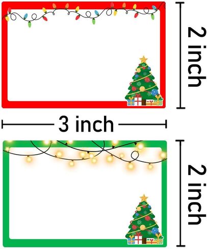 2 inch Christmas Themed Direct Thermal Labels Color Coding Dot Labels for Thermal Label Printer Holiday Lights Ornaments Shipping Label Printer for Xmas New Year Party Business 500 Pcs Per Roll in Saudi Arabia