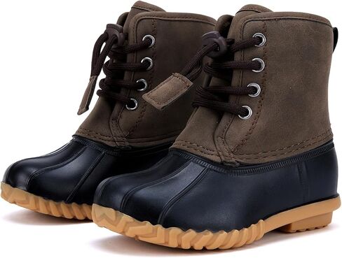 BMCiTYBM Toddler Winter Boots Waterproof Duck Snow Boots Boys Girls High Top Outdoor Warm Shoes for Cold Weather (Toddler/Little Kids) in Kuwait
