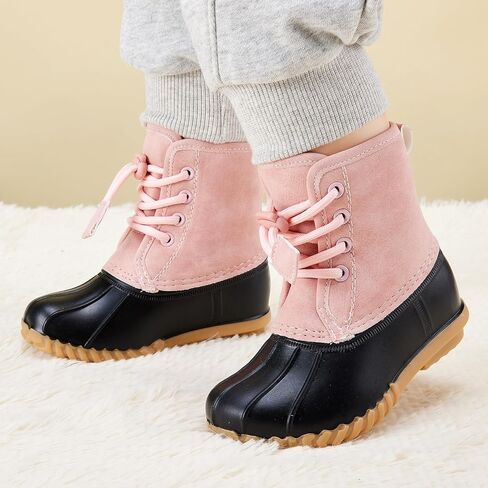 BMCiTYBM Toddler Winter Boots Waterproof Duck Snow Boots Boys Girls High Top Outdoor Warm Shoes for Cold Weather (Toddler/Little Kids) in Kuwait