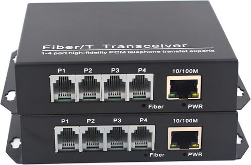 2 POTS Landline Telephone and Ethernet Over Fiber Optic Extenders A Pair -ST Single Mode Single Fiber up to 20Km and Multimode up 500m Support Called id Ring and Fax in Saudi Arabia