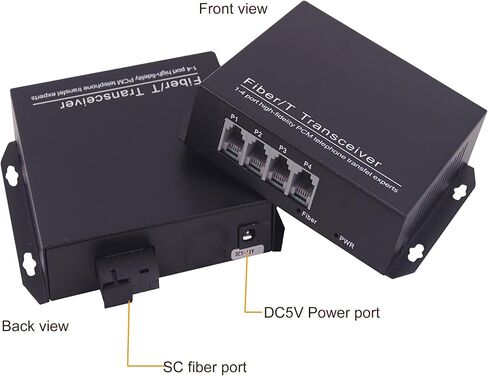 2 POTS Landline Telephone and Ethernet Over Fiber Optic Extenders A Pair -ST Single Mode Single Fiber up to 20Km and Multimode up 500m Support Called id Ring and Fax in Saudi Arabia