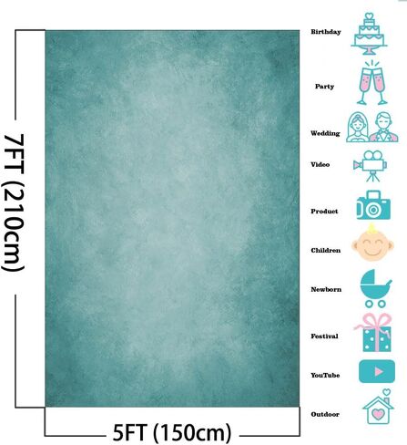 Mocsicka Blue Photography Backdrops Light Blue Texture Abstract Photo Backdrop Vintage Headshot Portrait Background for Photography Studio Props (Light Blue, 5x7ft) in Saudi Arabia