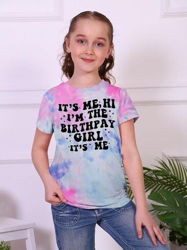 Birthday Girls Shirt Its Me Hi I'm The Birthday Girls Its Me T-Shirt Party Tees Kids Casual Short Sleeve Top 8-15 Year Old in Kuwait
