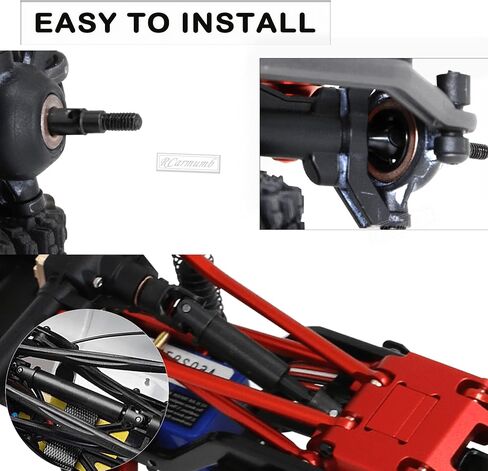 RC محرك رمح الأمراض القلبية الوعائية المحاور ترقيات جزء ل 1/18 TRX4M، 2PCS أعمدة القيادة المعدنية القابلة للتعديل CVD، 4PCS أجزاء ترقيات الخلفية الأمامية، تصلب المعدن الصلب #45 أعمدة القيادة هوب المتابعة، الفضة in Saudi Arabia