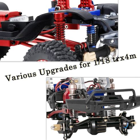 RC محرك رمح الأمراض القلبية الوعائية المحاور ترقيات جزء ل 1/18 TRX4M، 2PCS أعمدة القيادة المعدنية القابلة للتعديل CVD، 4PCS أجزاء ترقيات الخلفية الأمامية، تصلب المعدن الصلب #45 أعمدة القيادة هوب المتابعة، الفضة in Saudi Arabia