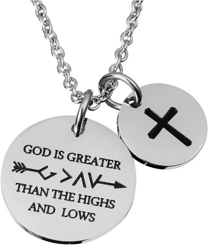 الكتاب المقدس الآية قلادة الصليب سحر تأكيد قلادة قلادة هدية الكتاب المقدس المجوهرات in Kuwait