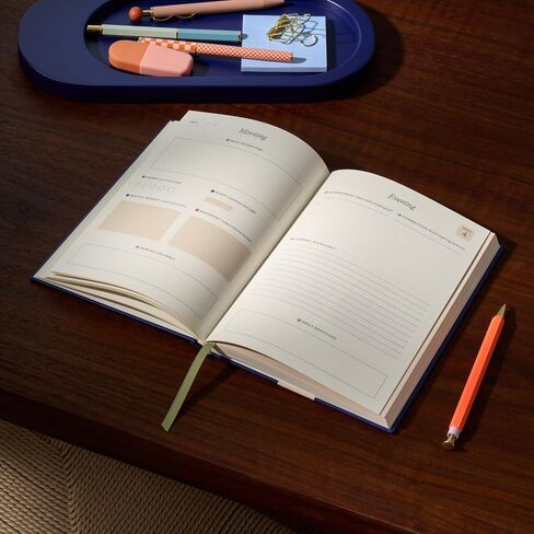 Papier Daily Wellness Journal Diary - Beige | Hardback Cover A5 Wellbeing, Gratitude & Mindset Diary for Personal Growth, Mindfulness & Reflection | Track Goals, Sleep & Lifestyle Habits in Kuwait