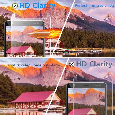 واقي شاشة BESINPO مكون من قطعتين لهاتف Gabb Phone 4 Pro، طبقة من الزجاج المقوى 9H تغطية كاملة فائقة الدقة مضادة لبصمات الأصابع وخالية من الفقاعات لهاتف Gabb 4 Pro - 6.5 بوصة in Kuwait