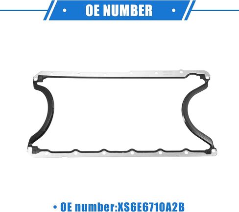 حشية وعاء زيت فلتر نقل السيارة متوافقة مع Ford Fiesta 1.6L 2004-2006، حشية وعاء زيت المحرك الأسود المطاطي المتين in Saudi Arabia