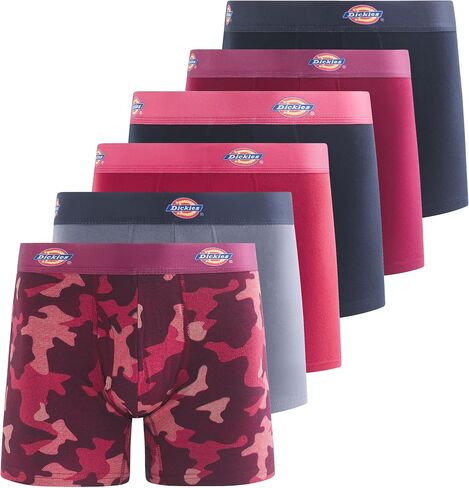 Dickies Mens Underwear 6 Pack Boxers for Men Breathable Cotton Boxer Briefs in Saudi Arabia