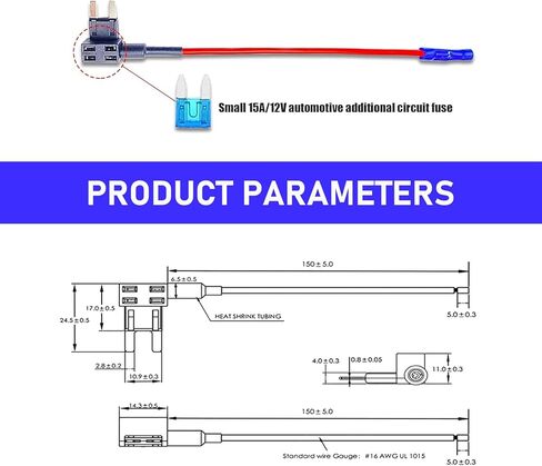 5 قطع من محول صمامات السيارات، صندوق صمامات صغير لشفرات ATM APM سلك نحاسي نقي مع إدخال 15 أمبير، محول صنبور مصهر الدائرة الإضافي، ملحقات عالمية لمعظم شاحنات السيارات (أسود وأزرق) in Kuwait