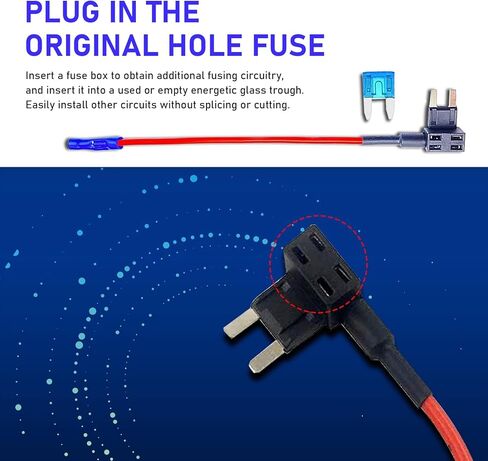 5 قطع من محول صمامات السيارات، صندوق صمامات صغير لشفرات ATM APM سلك نحاسي نقي مع إدخال 15 أمبير، محول صنبور مصهر الدائرة الإضافي، ملحقات عالمية لمعظم شاحنات السيارات (أسود وأزرق) in Kuwait