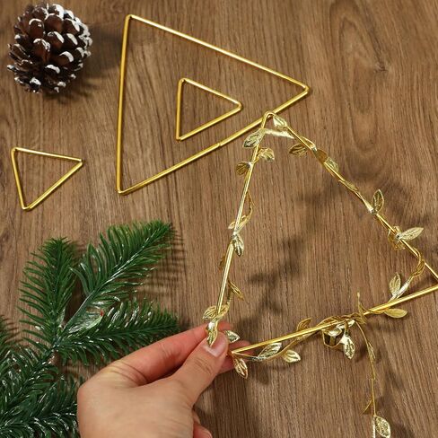 Abeillo 8PCS Dream Catchers Kit, 2 Sizes Metal Hoops, Metal Rings for Crafts, Gold Macrame Hoop for DIY Crafts Wall Hanging Decoration (Triangle) in Saudi Arabia