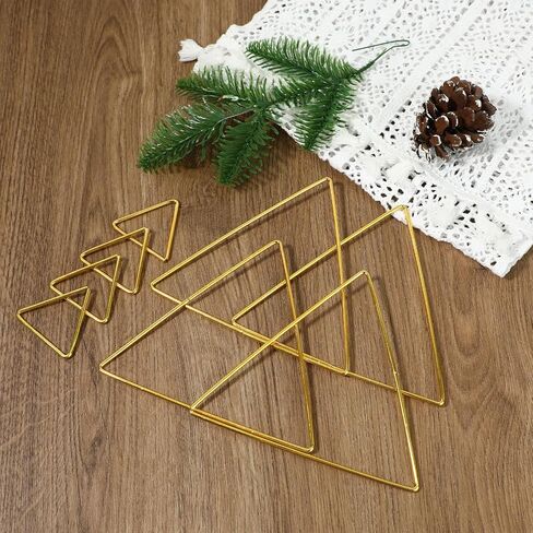 Abeillo 8PCS Dream Catchers Kit, 2 Sizes Metal Hoops, Metal Rings for Crafts, Gold Macrame Hoop for DIY Crafts Wall Hanging Decoration (Triangle) in Saudi Arabia
