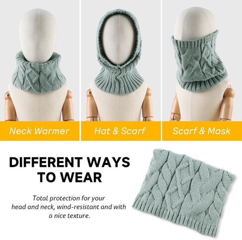JANGANNSA Winter Kids Scarf Warm Children Neck Warmer Reversible Boys Girls Knitted Scarves in Saudi Arabia