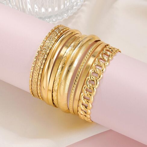 Punk Wide Cuff Bracelet Stack Greek Goddess Bracelet Accessories Gold Stacking Bracelet for Women Exaggerated Wide Cuff Bracelet Indian Jewelry for Women in Saudi Arabia