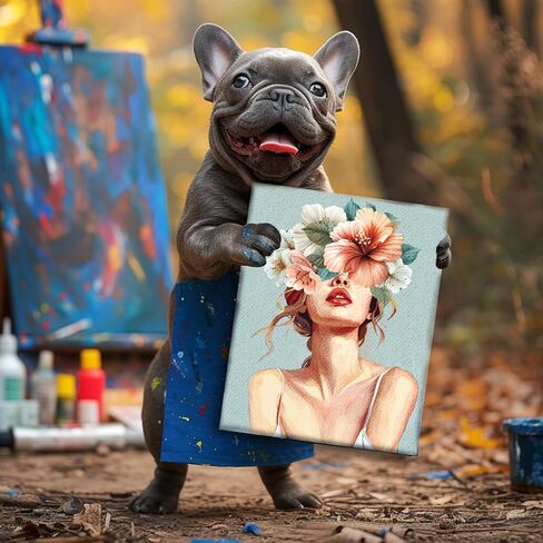 ACRNIGHEET 4 عبوات من القماش المرسوم مسبقًا للرسم للبالغين، مجموعة أدوات رش وطلاء الهالوين، لوازم الحفلات، طقم طلاء للأزواج، طقم طلاء قماشي للتاريخ الليلي، قماش ممتد للرسم، مقاس 8 × 10 بوصة in Kuwait