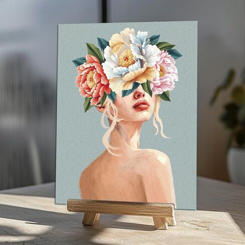 ACRNIGHEET 4 عبوات من القماش المرسوم مسبقًا للرسم للبالغين، مجموعة أدوات رش وطلاء الهالوين، لوازم الحفلات، طقم طلاء للأزواج، طقم طلاء قماشي للتاريخ الليلي، قماش ممتد للرسم، مقاس 8 × 10 بوصة in Kuwait