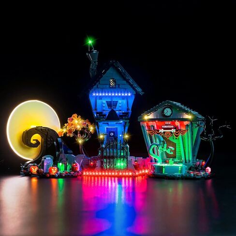 ضوء متوافق مع Lego Tim Burton's The Nightmare Before Christmas 21351، مجموعة الإضاءة الملحقات المتوافقة مع Lego Nightmare 21351، لا توجد نماذج فقط خفيفة (نسخة مطورة) in Saudi Arabia