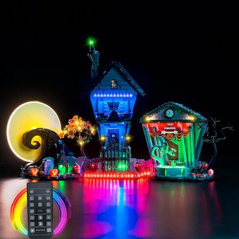 ضوء متوافق مع Lego Tim Burton's The Nightmare Before Christmas 21351، مجموعة الإضاءة الملحقات المتوافقة مع Lego Nightmare 21351، لا توجد نماذج فقط خفيفة (نسخة مطورة) in Saudi Arabia