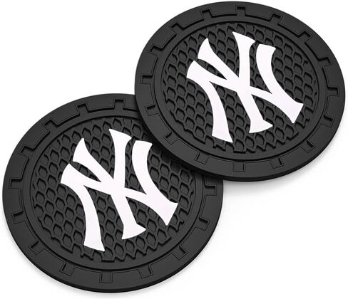 for NY Yankees Car Cup Holder Coasters,Baseball Fans Car Coasters for Car Cup Holder,New York Yankees Car Cup Holder Insert,Souvenir for Baseball Fans,Silicone Non-Slip Car Cup Mat,2.75'' in Saudi Arabia