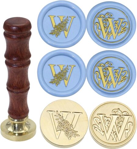 Initial Letter Alphabet J Wax Seal Stamp, 2 Pcs Initial Alphabet L Sealing Wax Stamp Kit with New Pattern, Letter Wax Seal Stamp Set for Wedding Invitation (J) in Saudi Arabia