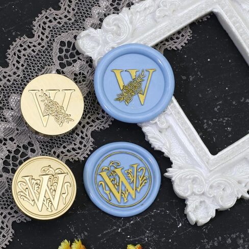 Initial Letter Alphabet J Wax Seal Stamp, 2 Pcs Initial Alphabet L Sealing Wax Stamp Kit with New Pattern, Letter Wax Seal Stamp Set for Wedding Invitation (J) in Saudi Arabia