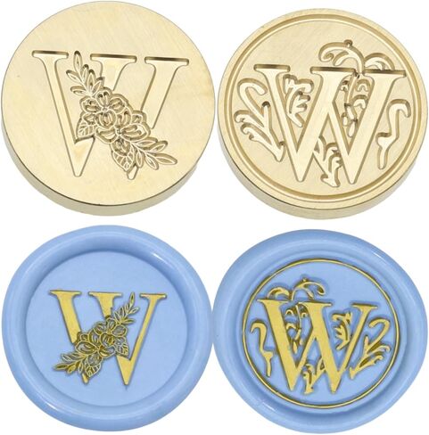 Initial Letter Alphabet J Wax Seal Stamp, 2 Pcs Initial Alphabet L Sealing Wax Stamp Kit with New Pattern, Letter Wax Seal Stamp Set for Wedding Invitation (J) in Saudi Arabia