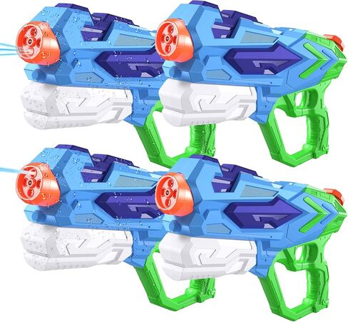 Water Gun for Kids, Super Squirt Guns Water Soaker Blaster - 4 Shooting Modes Switch - 26 Ft Long Shooting Range - Quick Refill - Summer Water Toys Gun for Boys Girls Adults Outdoor Pool/Garden in Saudi Arabia