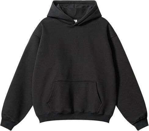 Womens Oversized Hoodies Fall Hooded Sweatshirt Solid Cute Warm Cotton Couples Hoodie Pullover with Pocket in Kuwait