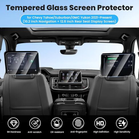 2PCS Screen Protector for 2023-2025 Ford Super Duty F250 F350 F450, 12 Inch Touch Screen Protector Tempered Glass Navigation Display Screen Cover Infotainment Protective Film in Saudi Arabia
