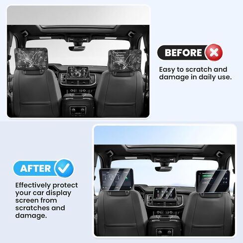 2PCS Screen Protector for 2023-2025 Ford Super Duty F250 F350 F450, 12 Inch Touch Screen Protector Tempered Glass Navigation Display Screen Cover Infotainment Protective Film in Saudi Arabia