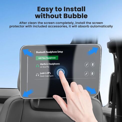 2PCS Screen Protector for 2023-2025 Ford Super Duty F250 F350 F450, 12 Inch Touch Screen Protector Tempered Glass Navigation Display Screen Cover Infotainment Protective Film in Saudi Arabia