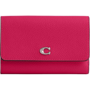 Coach Essential Medium Flap Wallet, Dragonfruit in Kuwait