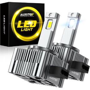 AUXITO D3S Light Bulbs, 30000Lumens 35W 6000K White 900% Brightness, D3R Xenon HID Replacement Lights, Plug and Play Fog Light Bulbs, Pack of 2, D3S/D3R