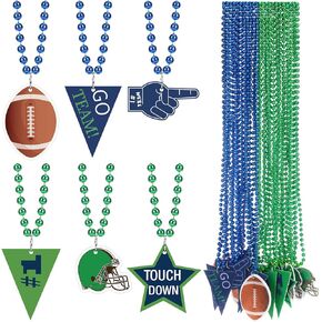 24 قطعة من قلادات خرز كرة القدم، خوذة الفريق السائبة، قلادات وعاء كرة القدم مع قلادة من اللباد لرياضيي كرة القدم، هدايا المعجبين، مستلزمات الحفلات in Kuwait