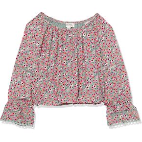 Speechless Girls' Floral Print Long Sleeve Top