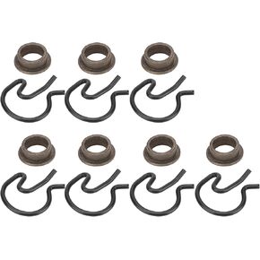 7PCS Pit Pack Manual Transmission Steel Shifter Bushing W/Spring Clips Pit Pack Fits Hurst V-Gate 2, Mastershift 3-Speed, Competition Plus 4-Speed shifters 3327302